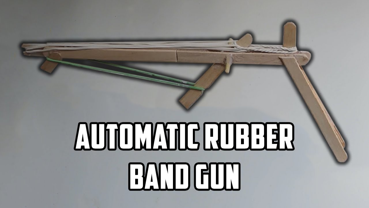 How to Make a Reloading Popsicle Stick Gun with a Trigger. (Full HD)