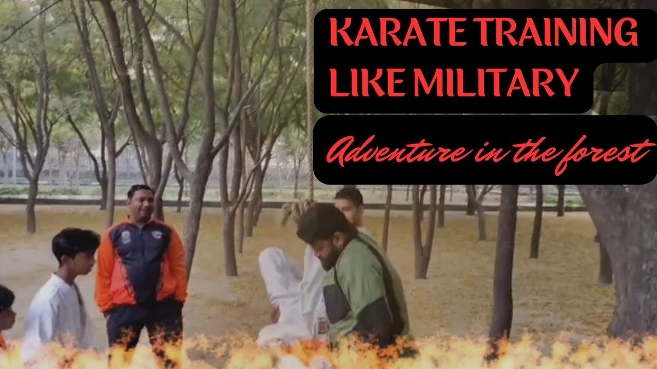 karate training as military| adventure training | rope climbing| kumite training | agility training