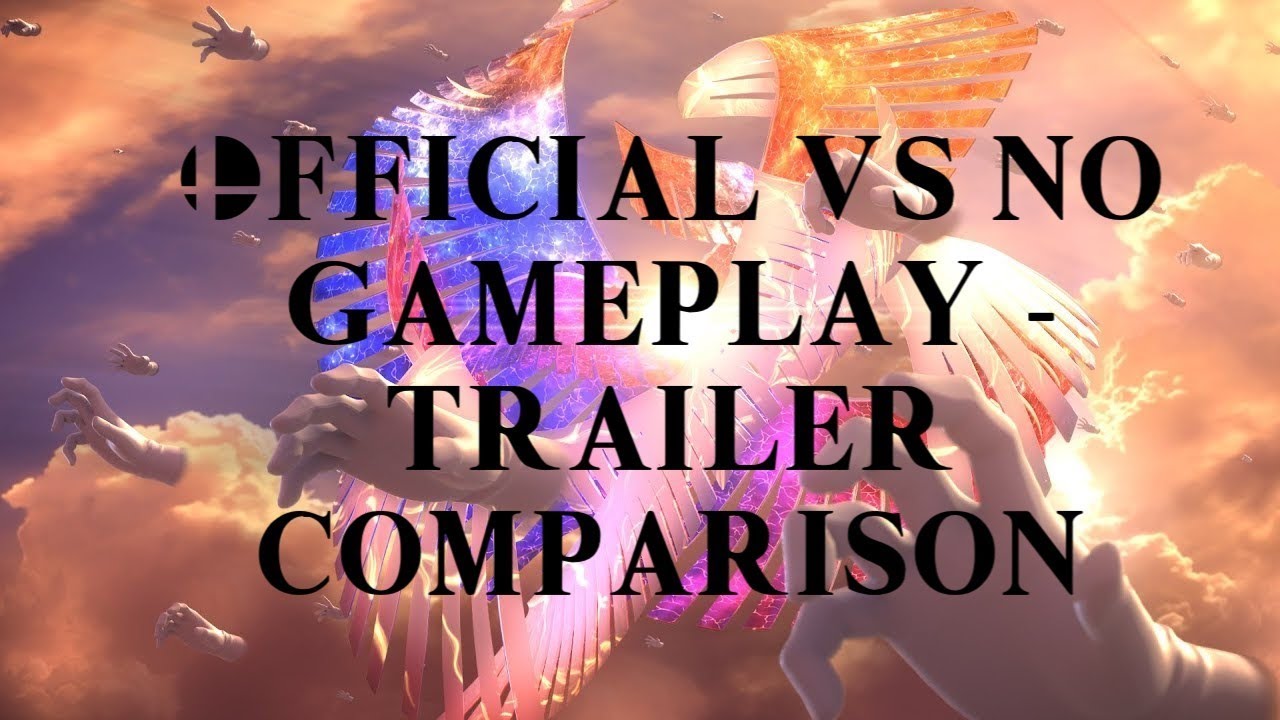 SSB World of Light - Official Trailer vs No Gameplay - Side by Side Comparison