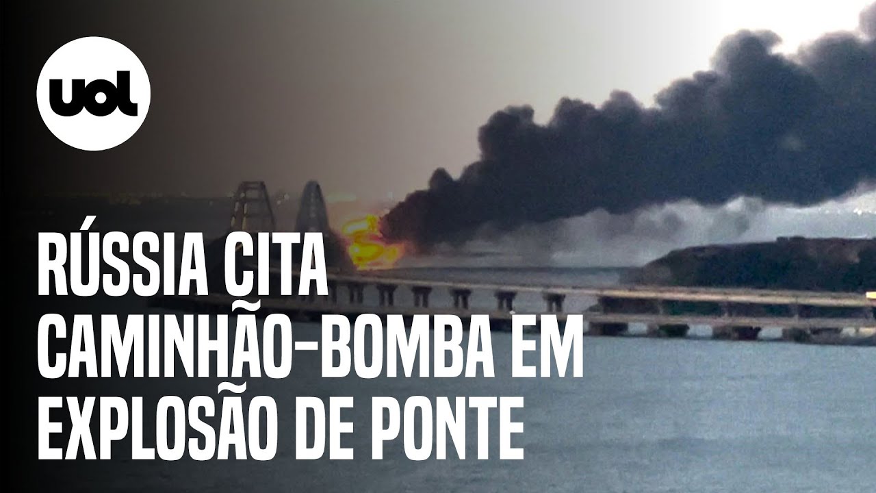 Governo russo cita caminhão-bomba em explosão de ponte estratégica que liga a Rússia à Crimeia