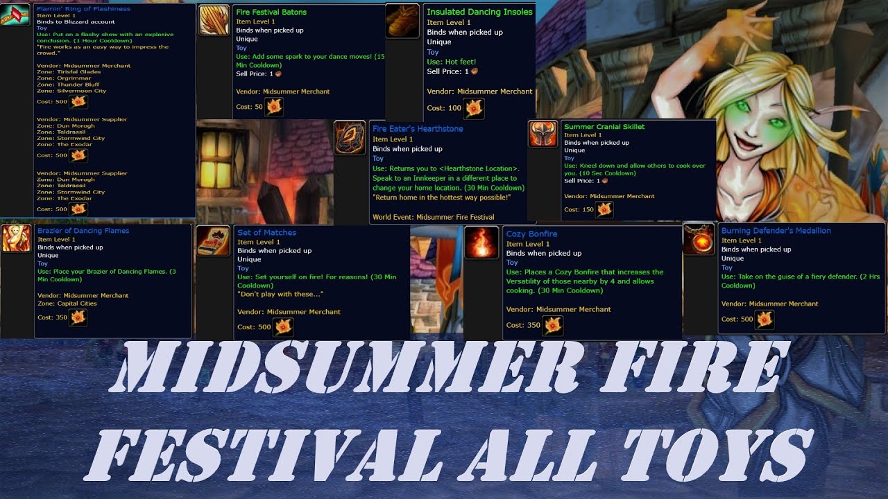 Midsummer Fire Festival Event All 9 Toys Animations