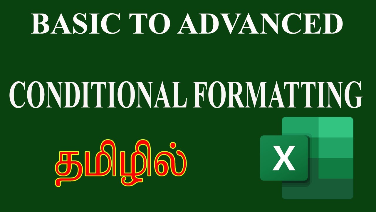 Conditional formatting in excel in Tamil | Basic and advanced conditional formatting in excel