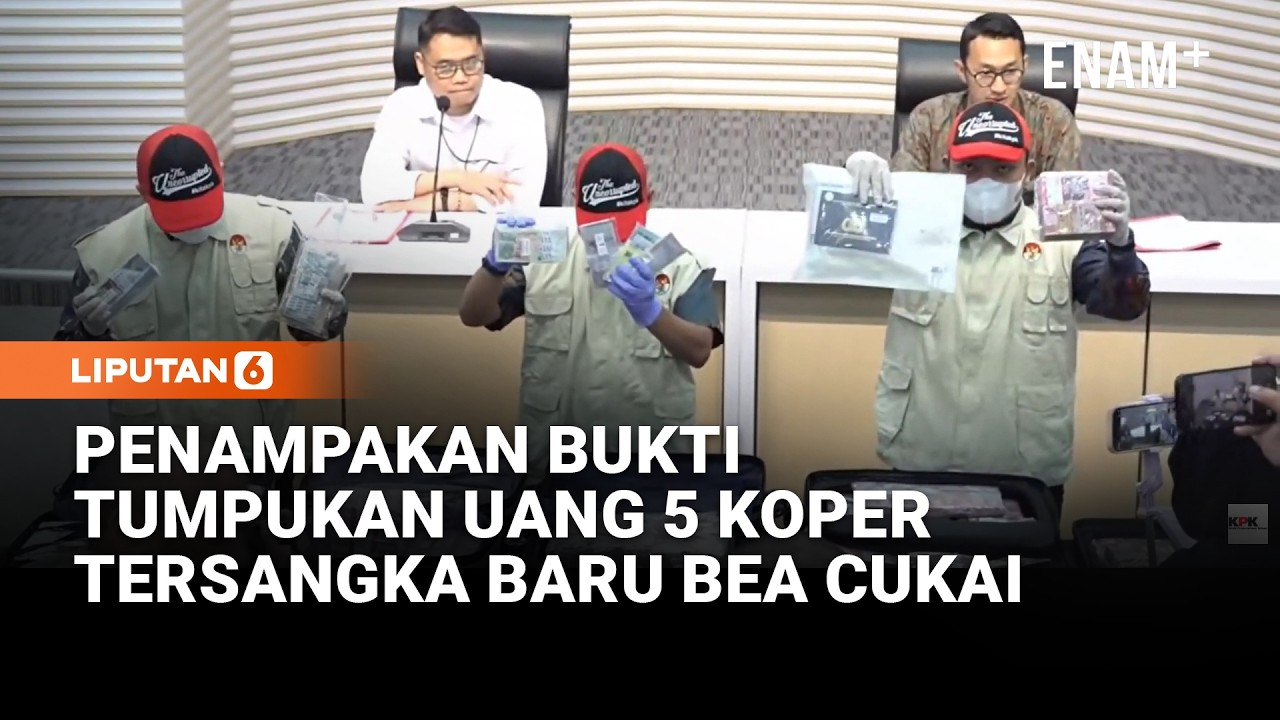 Penampakan Barang Bukti Rp5,19 Miliar di 5 Koper Tersangka Korupsi Baru Pegawai Bea Cukai | Liputan6
