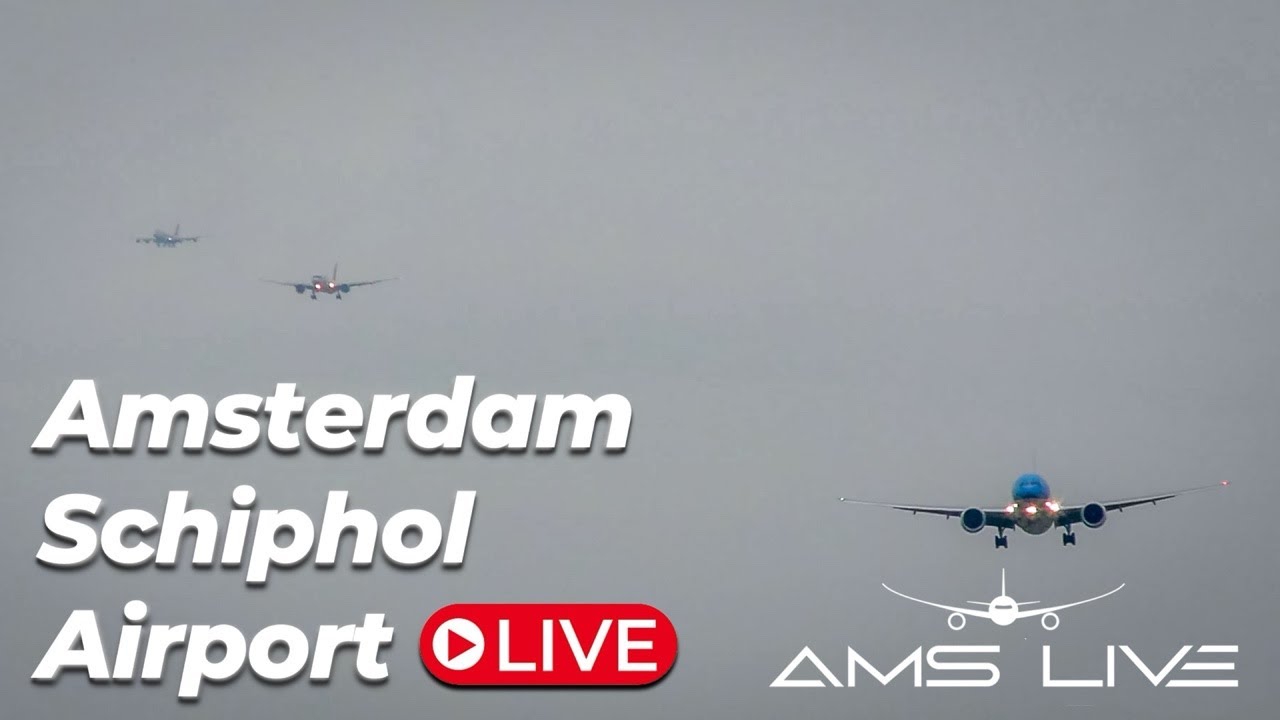 Live: (Cross)windy arrivals at Amsterdam Schiphol Airport | 4 go-arounds | #StormGerrit