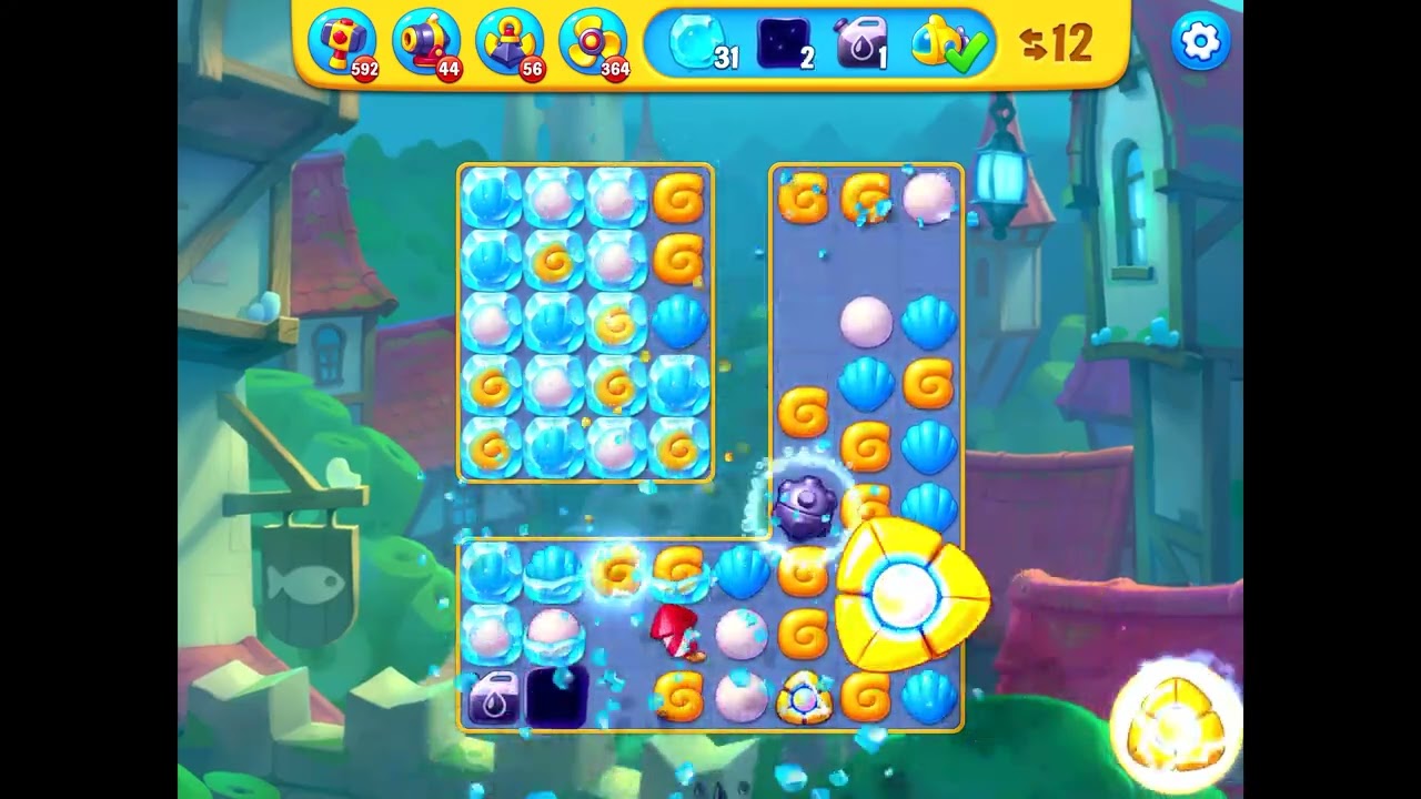 Fishdom level 8490 no boosters フィッシュダム ノーマル
