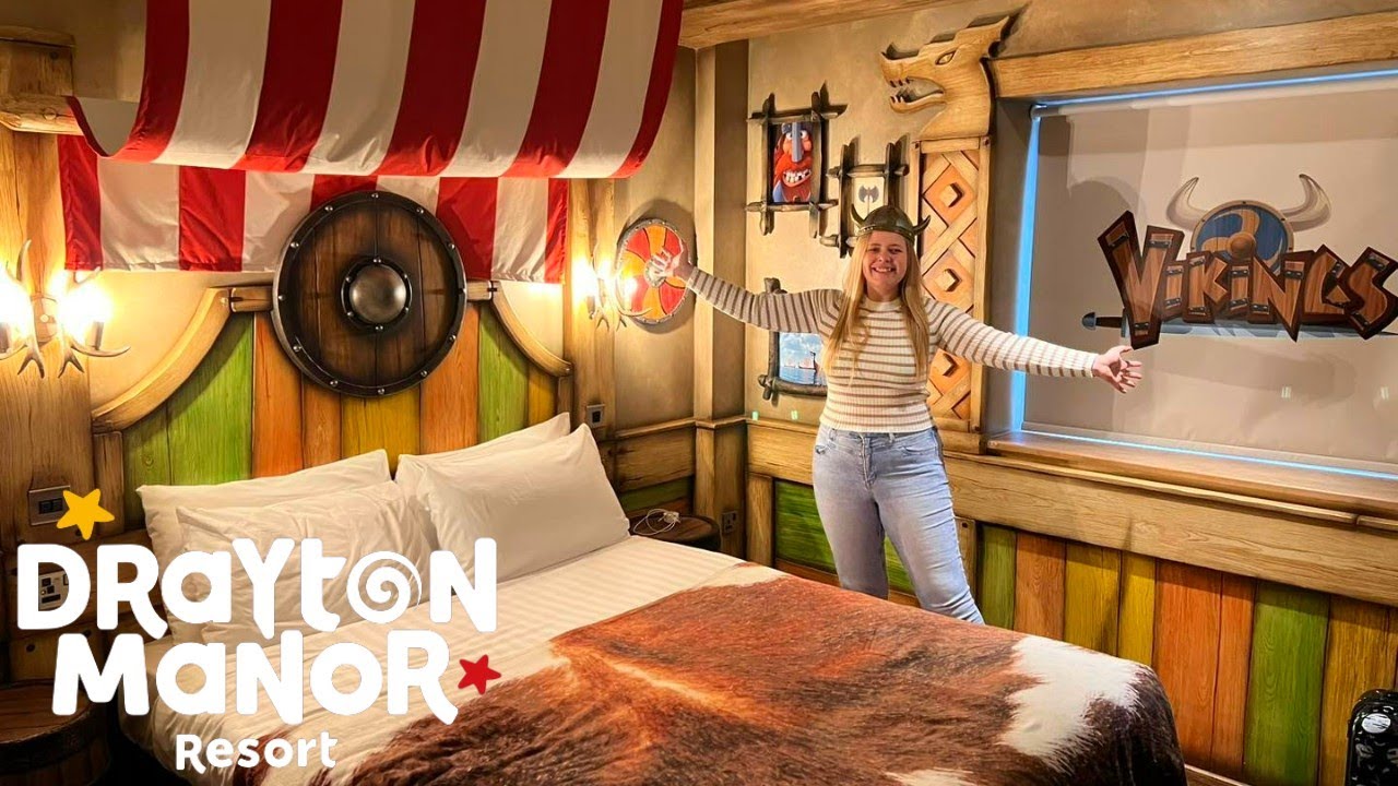Drayton Manor Hotel Tour | We Stayed In An Amazing VIKINGS Themed Room!
