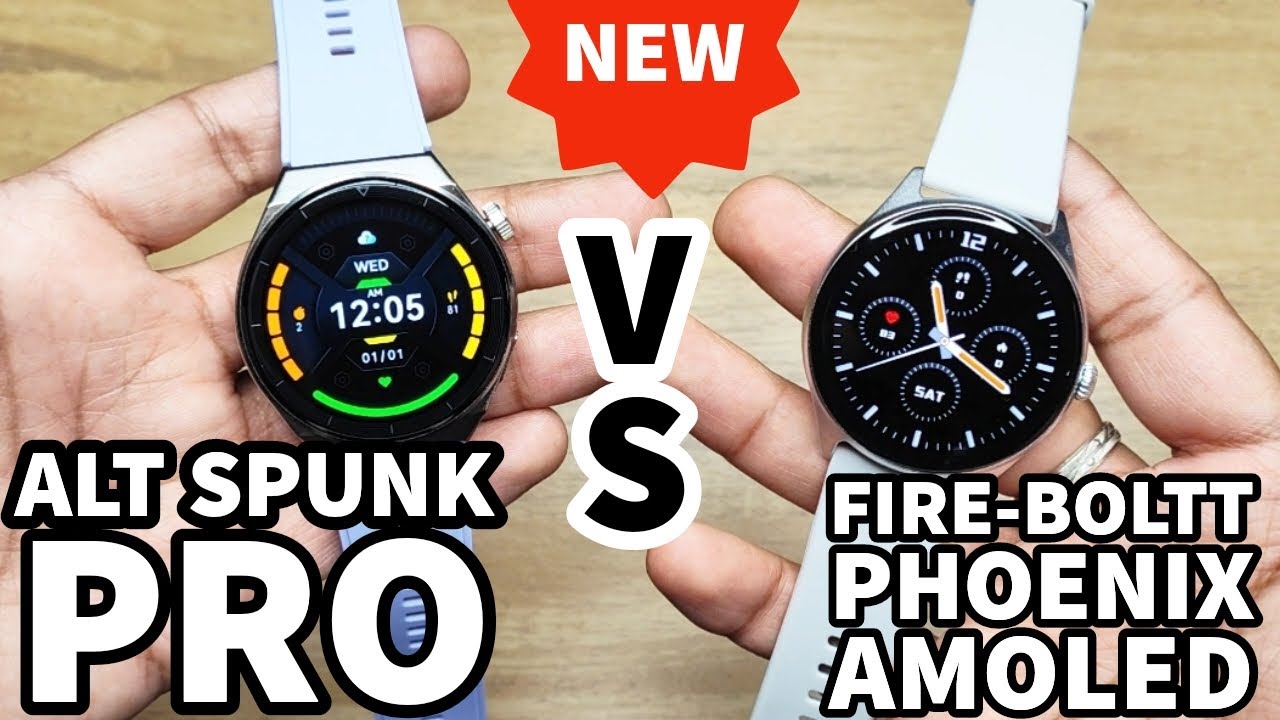 Alt Spunk pro vs Fire-boltt Phoenix Amoled | Same price amoled display watches #amoled #newvideo