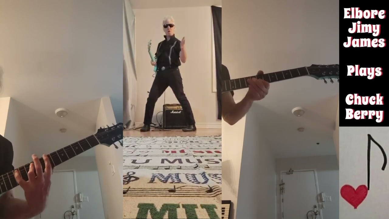 Chuck Berry Around and round  Elbore Jimy James plays the 1958 classic homemade Looper Zoom vocals