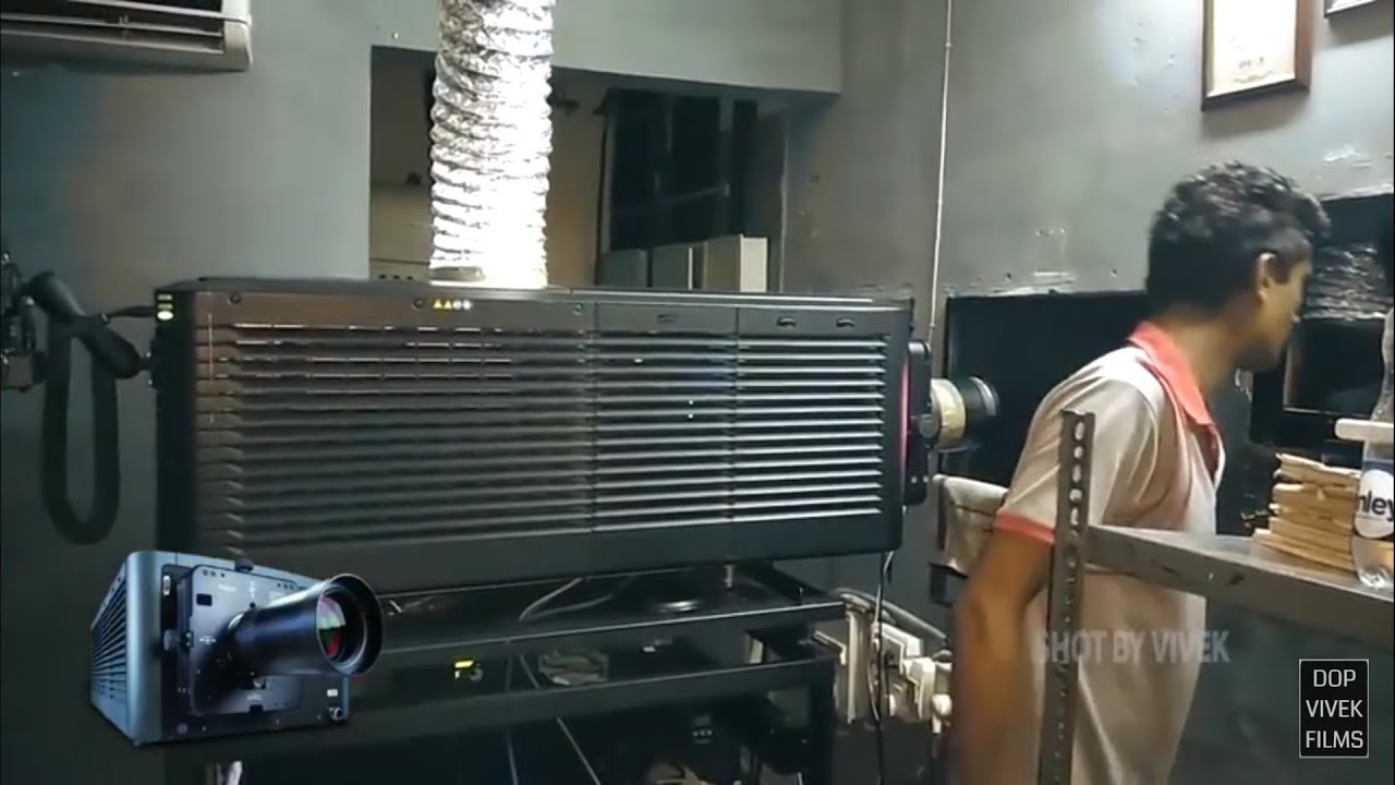Digital Movie Projector - Inside Film Projector Room
