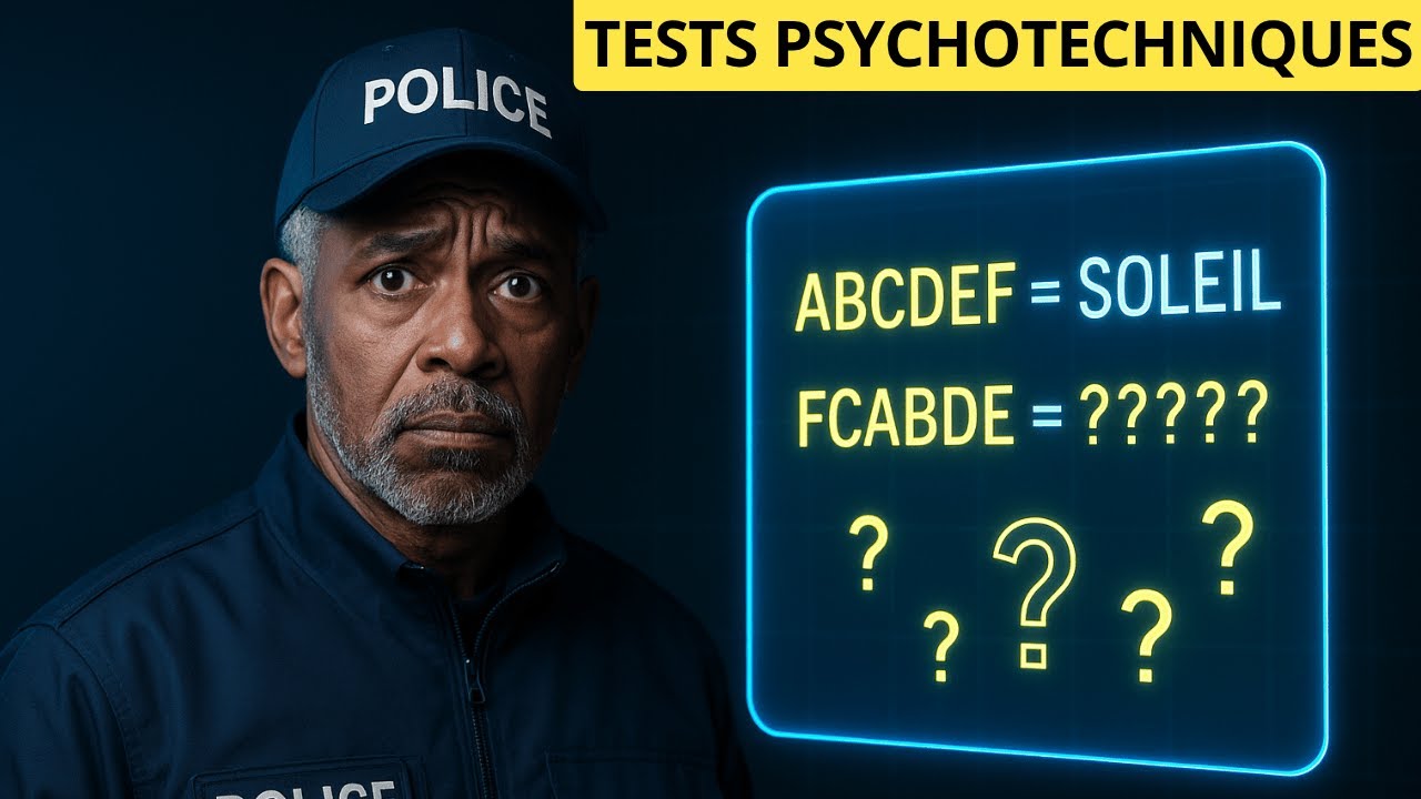 10 Tests Psychotechniques - Concours Police Nationale Gardien de la Paix : Codage lettre et chiffre