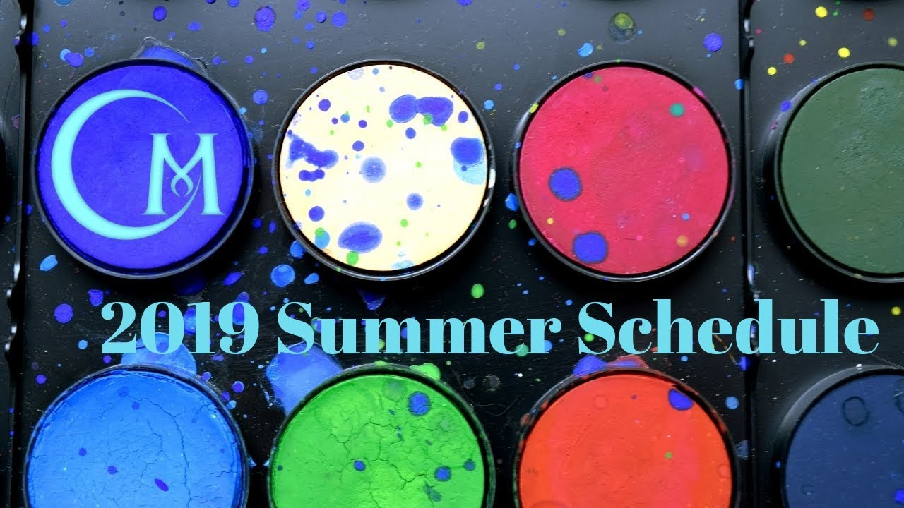 2019 Summer Schedule for The Crafting Muse Channel, Games, and Appearances.