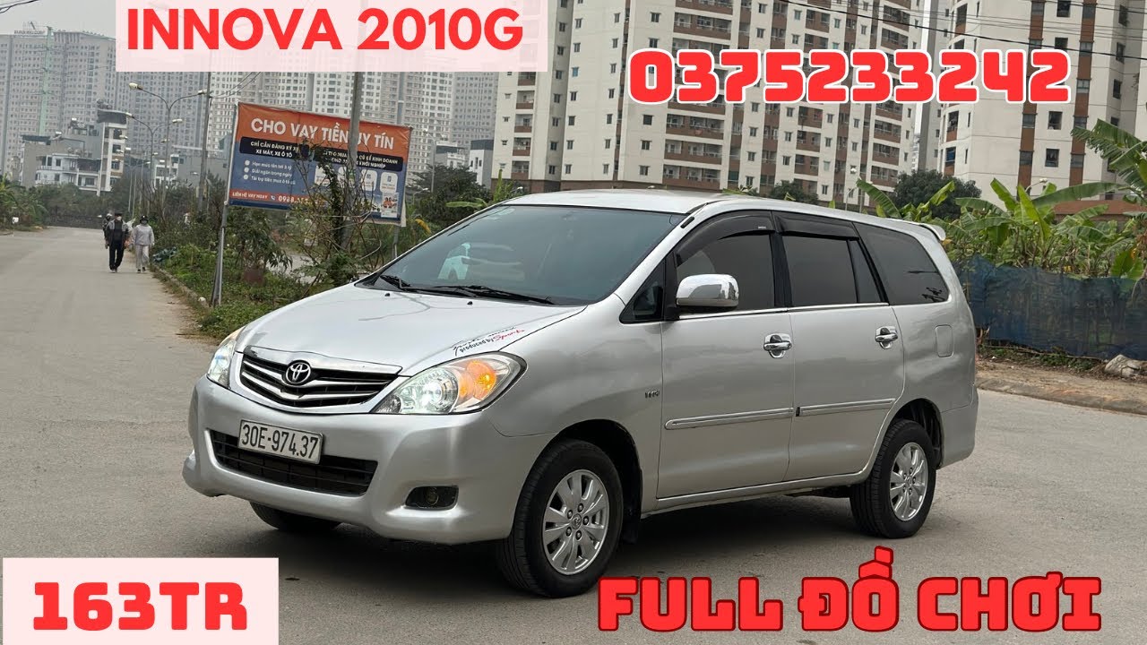 163tr TOYOTA INNOVA 2010G tư nhân máy gầm chất đăng kiểm dài alo 0979140987