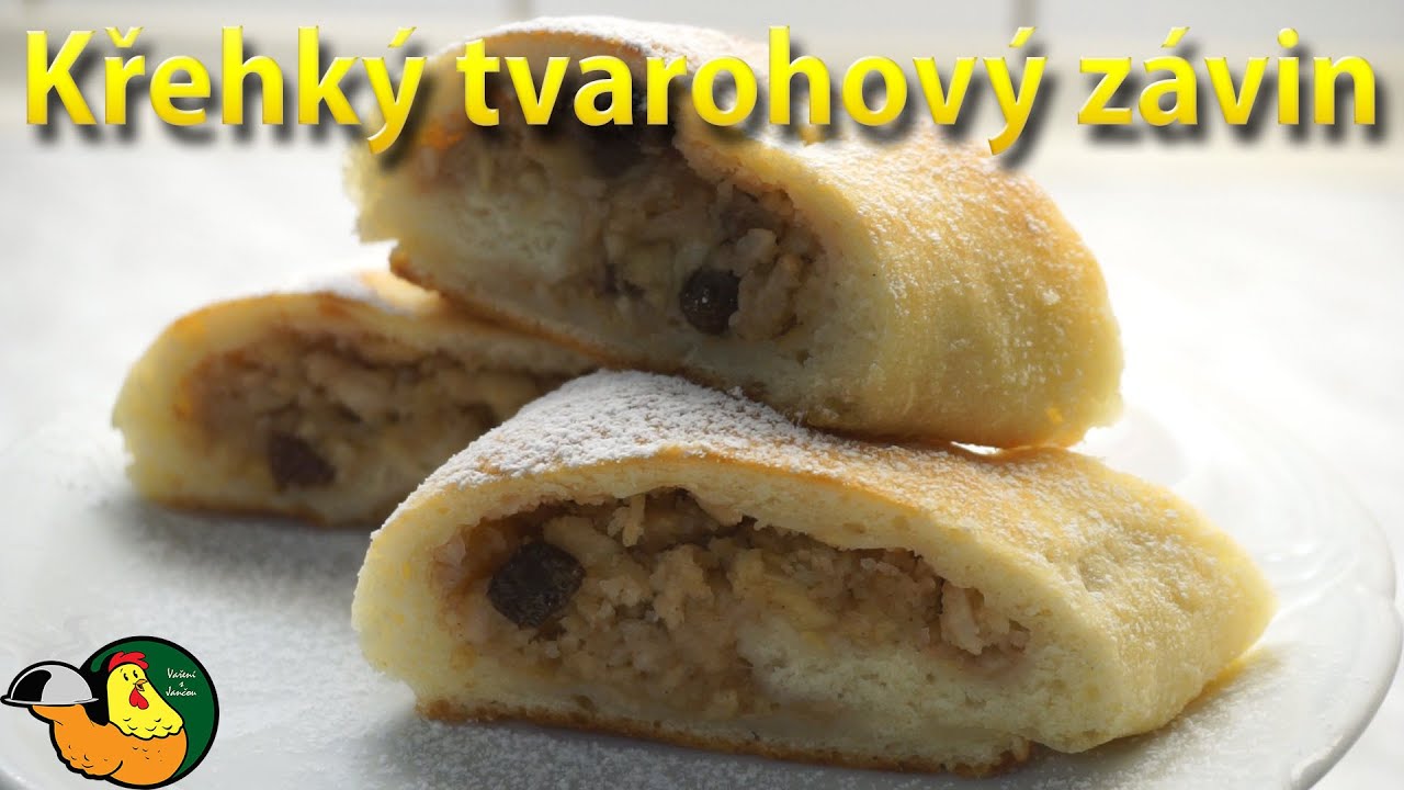 Křehký tvarohový závin