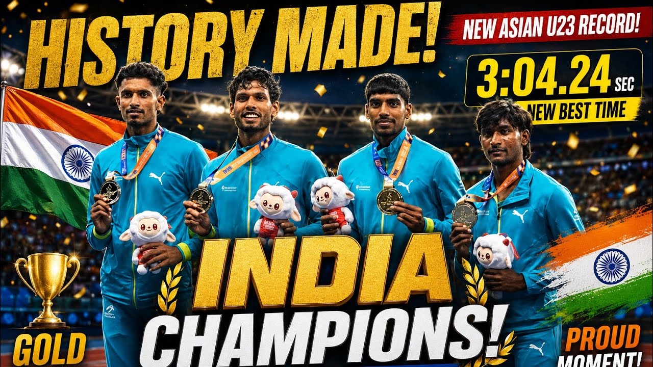     🇮🇳 HISTORY MADE! India Wins Men&rsquo;s 4x400m Relay silver | 3:04.24 | Asian U23 Championships 2026