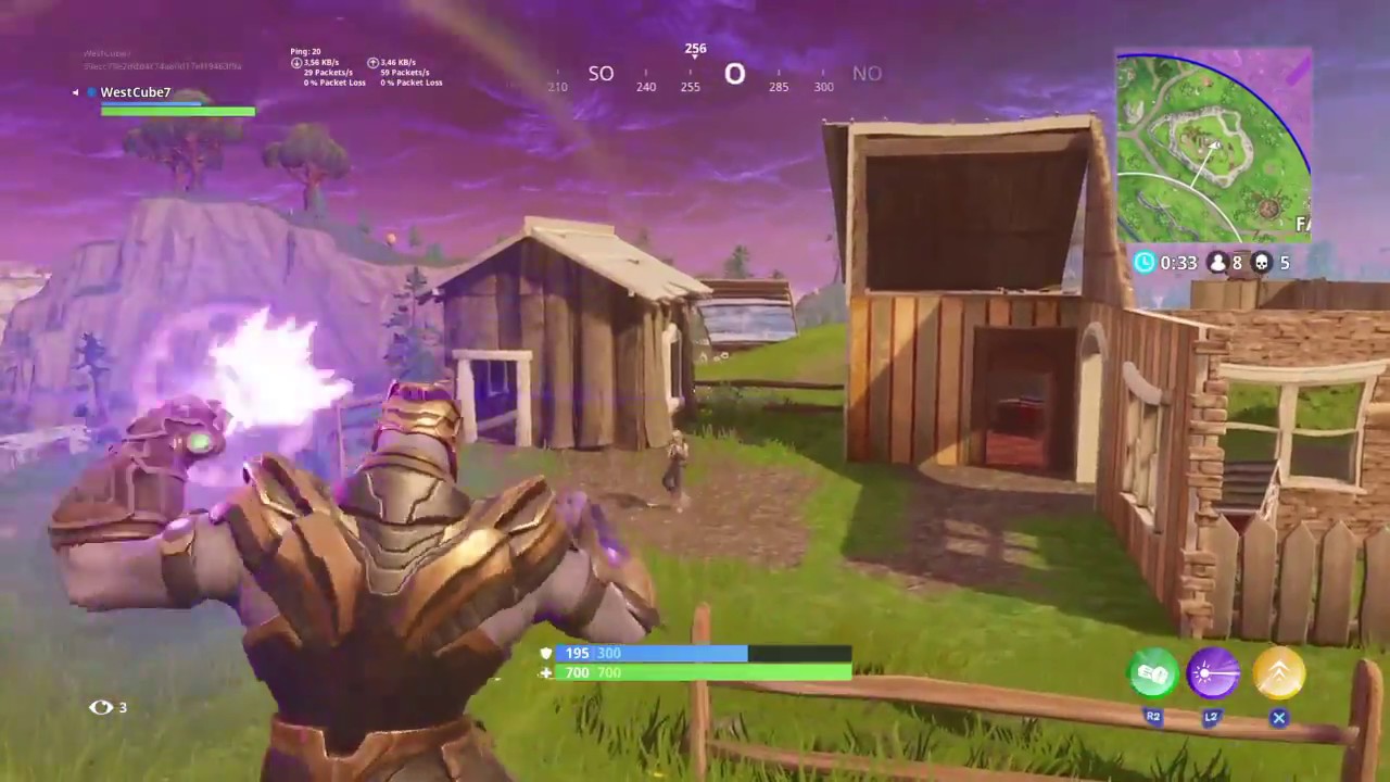 Fortnite Top 1 avec THANOS 10 Kill(GANT DE L'INFINI).【HD】.