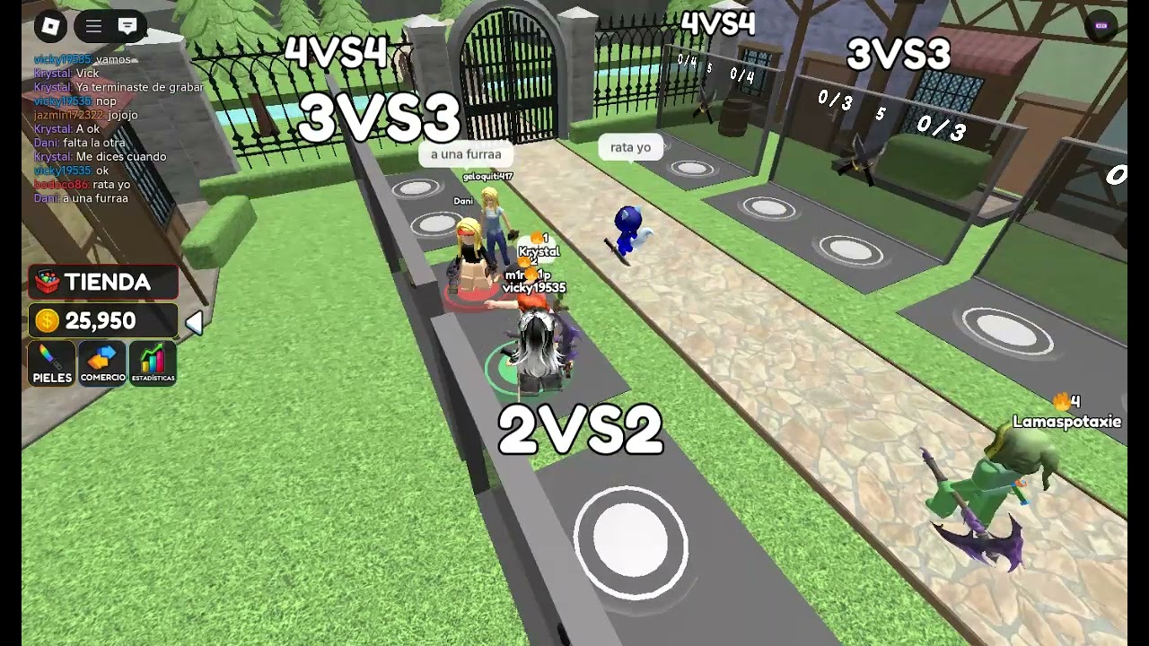 holi jugando a (duelos) de (roblox) con amigas