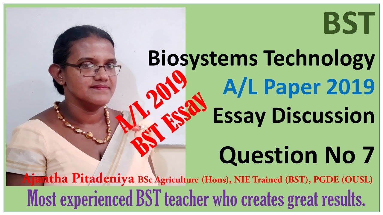 G.C.E (A. Level) Examination, August 2019 | Essay Discussion Q7 | BST Lessons Sinhala