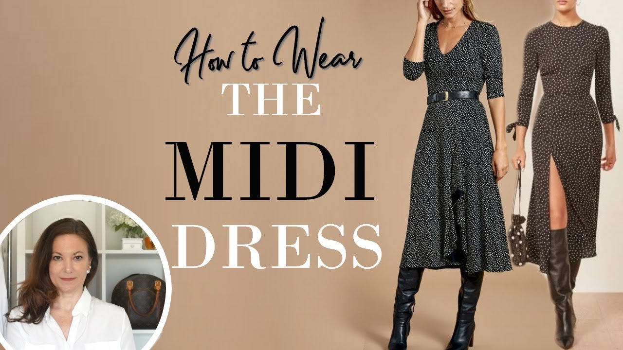 How to WEAR & STYLE a Midi Dress this WINTER | Classy Outfits
