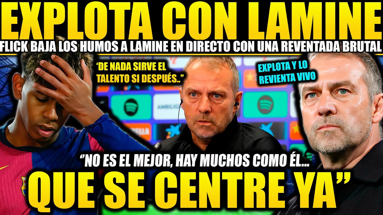 HANSI FLICK SE HARTA DE LAMINE YAMAL Y LO PONE EN SU SITIO EN DIRECTO ¡Y LO DE SU MADRE ES DEMENCIAL