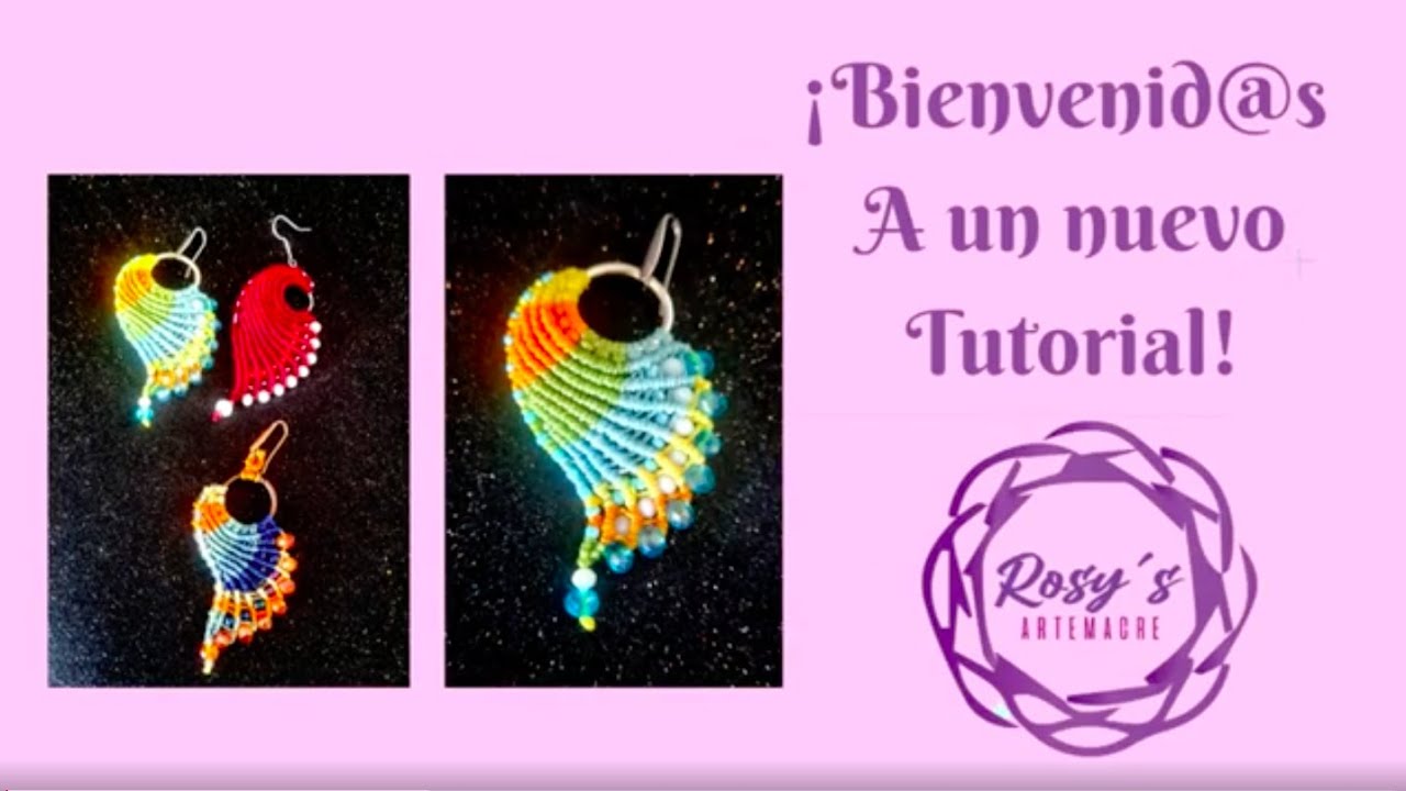 DIY Aretes macramé fáciles. Aretes alas de ángel