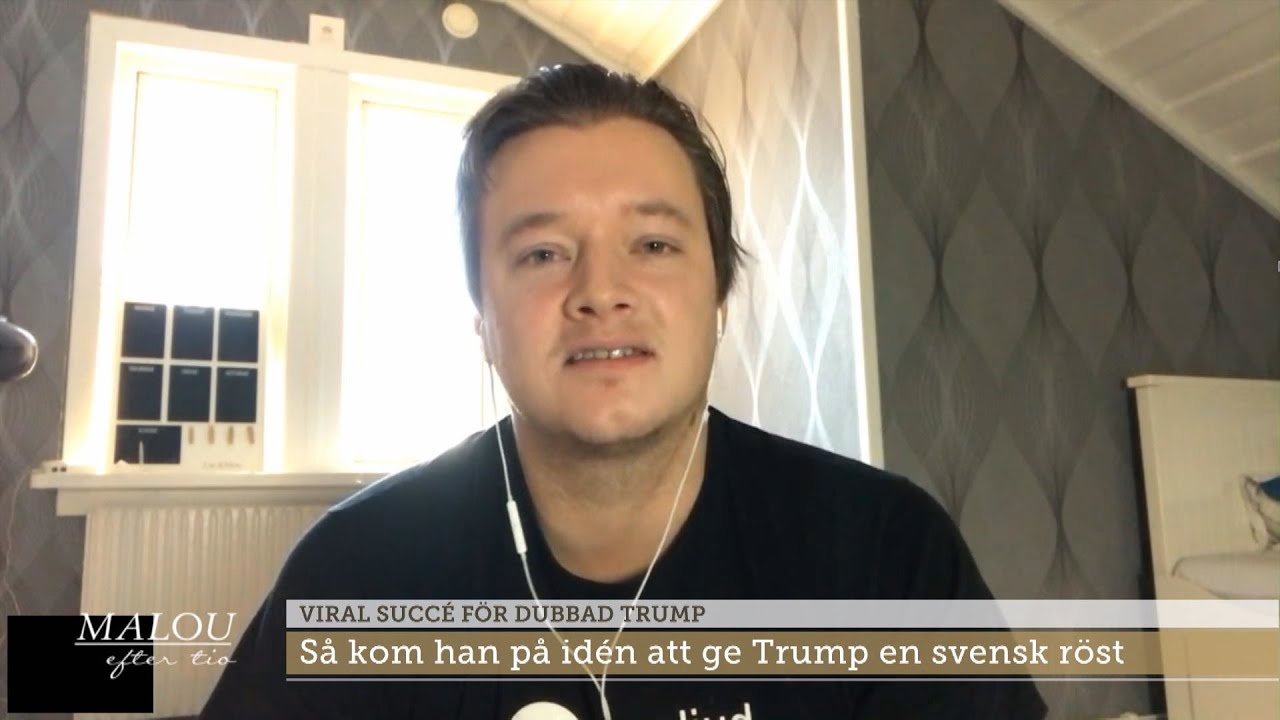 Han ligger bakom virala Trump-succén: ”En karaktär” - Malou Efter tio (TV4)