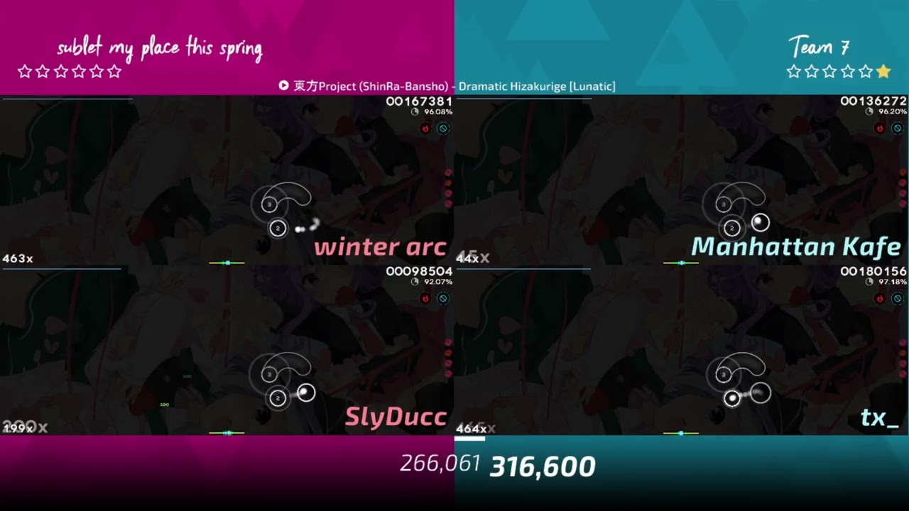 Waterloo osu! Cup 22: sublet my place this spring vs. Team 7 (0-1 match)