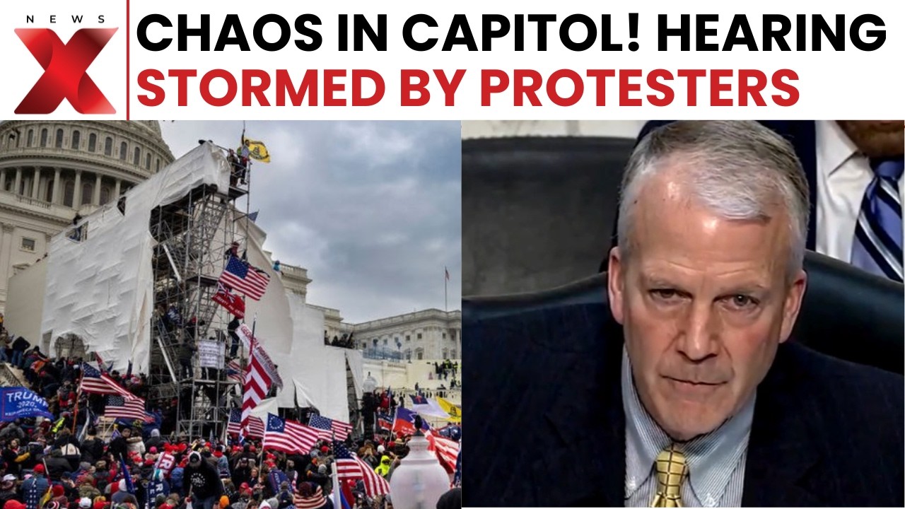 Chaos At US Capitol! Anti-War Protesters Storm Hearing, Security Rushes In Suddenly | NewsX