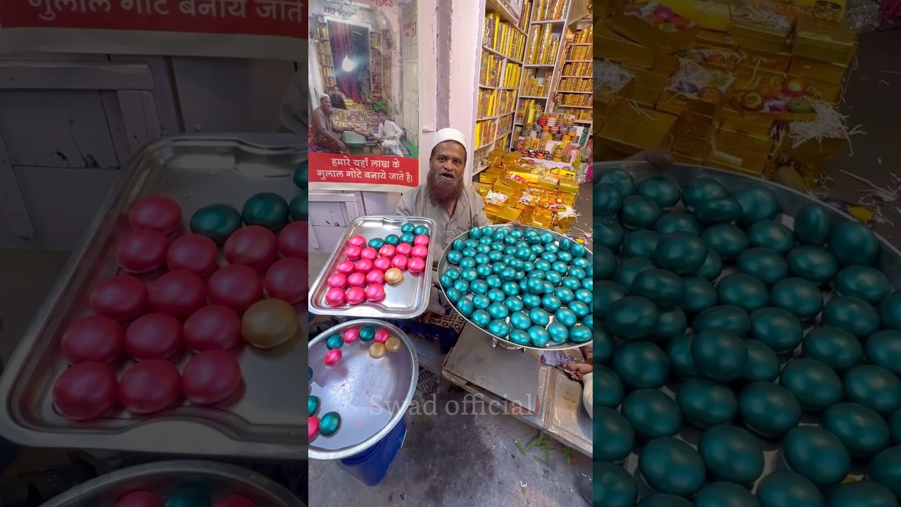 Gulal Gota Bombs 🥳 Ever seen this 🎨 #holi #holiholiday #ytshorts #food #youtubeshorts