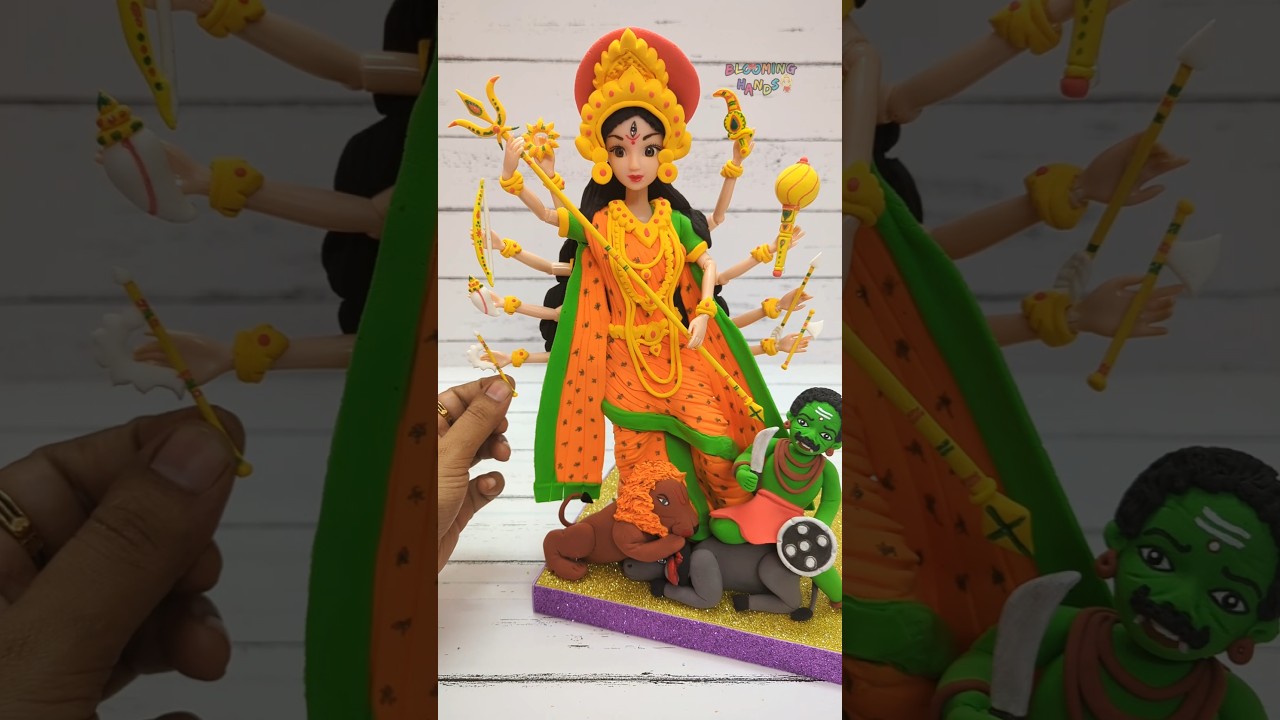 Navaratri Special🙏🥥🌺Maa Durga Asura Samhar Making With Clay(Part-2) 🙏🌺Jai Maa Durga🙏Aigiri Nandini🎼🎵