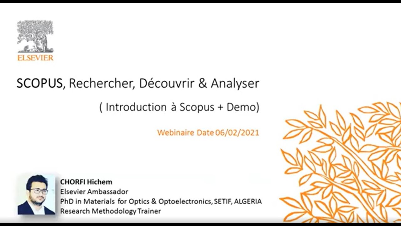 Scopus | Rechercher, Découvrir et Analyser
