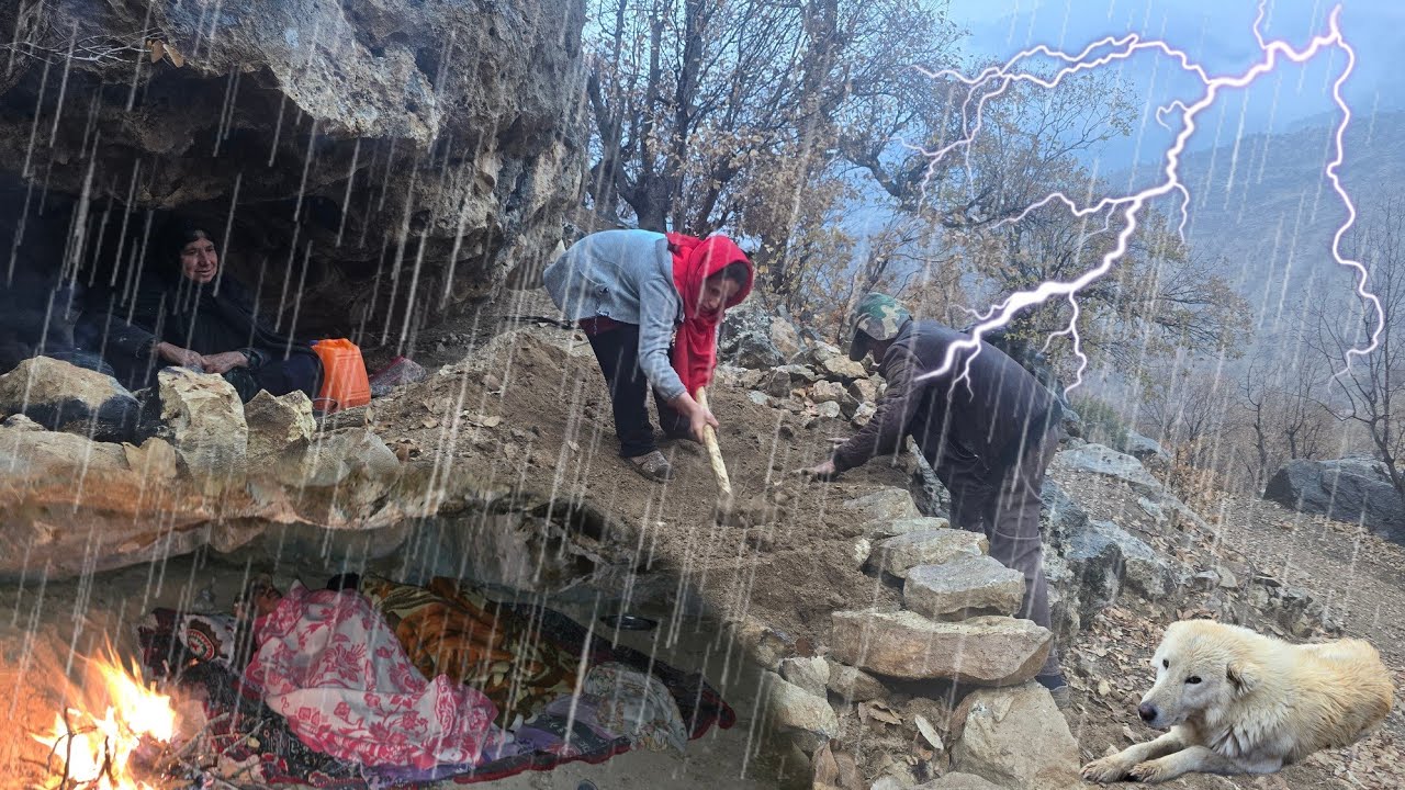 Жизнь в горных пещерах, борьба за выживание в проливные дожди и зимние холода 🌧❄