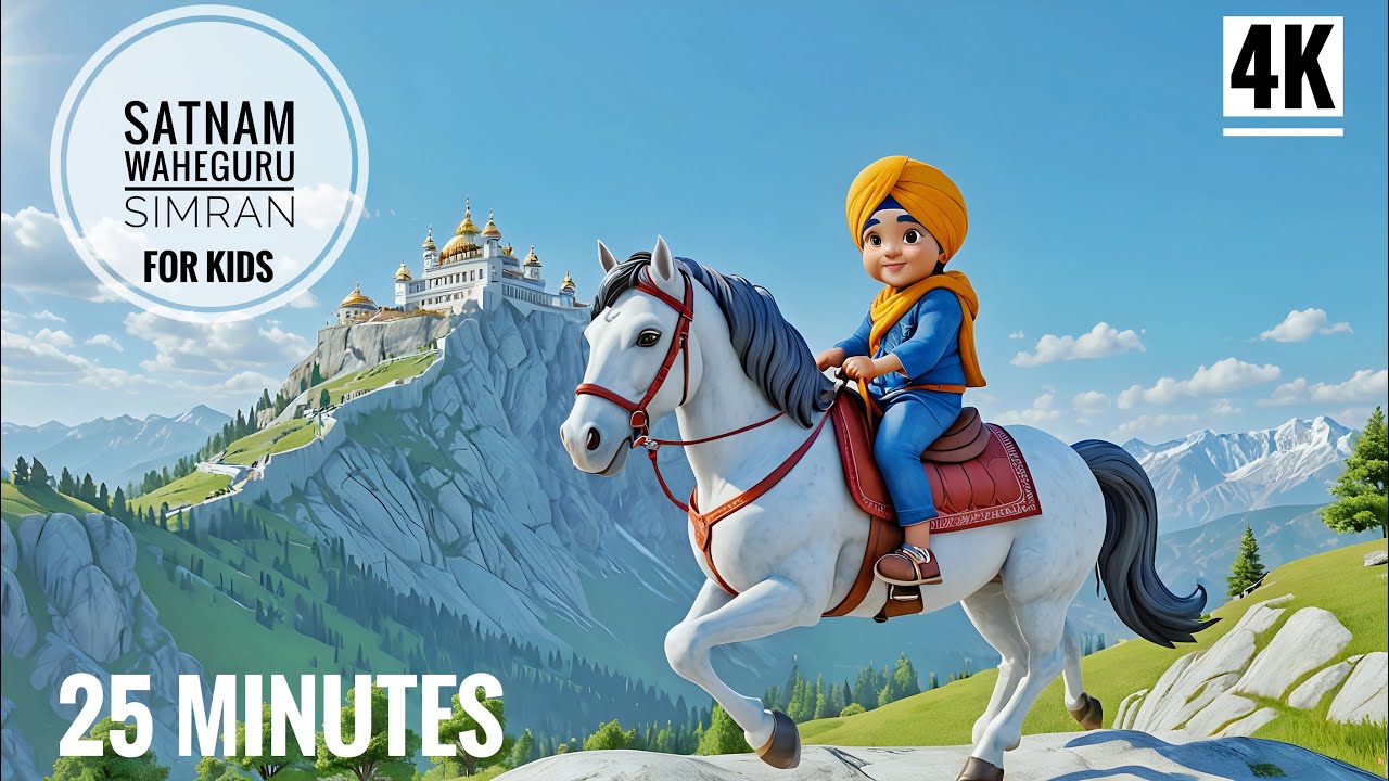 Satnam Waheguru Simran for Babies 🌙 | Calm Deep Sleep | Peaceful Gurbani for Kids