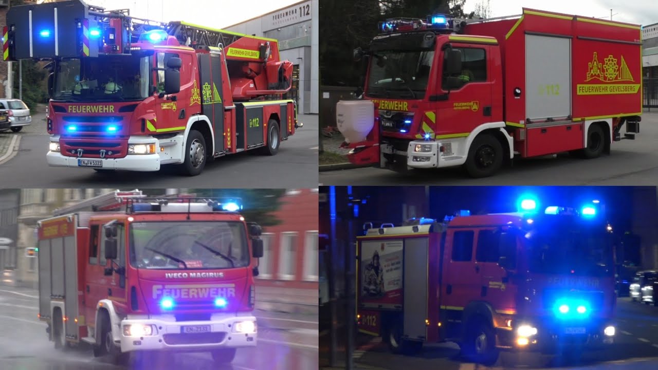 [Dachstuhlbrand, Gefahrguteinsatz & Mehr] Feuerwehr Gevelsberg Einsatzfahrten