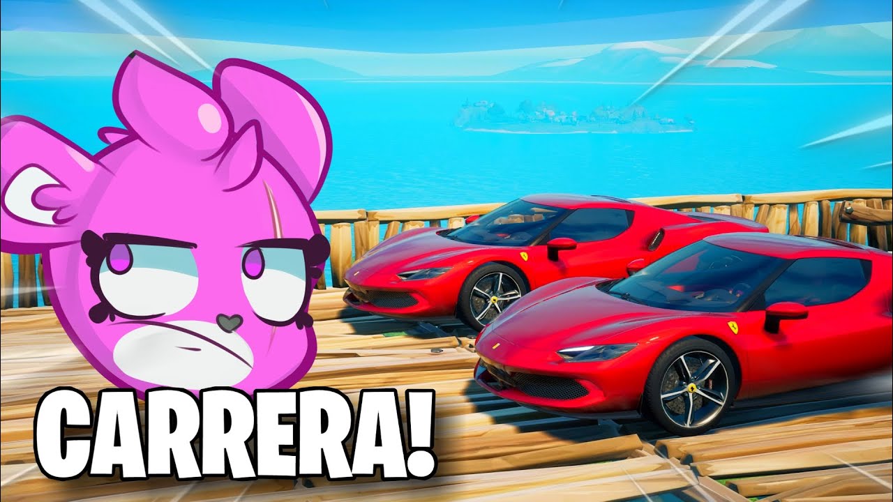 CARRERA de COCHES FERRARI TERMINA MAL 😨 ¡NOS ENFADAMOS! 😥 Aquí no hay quien viva Fortnite 447