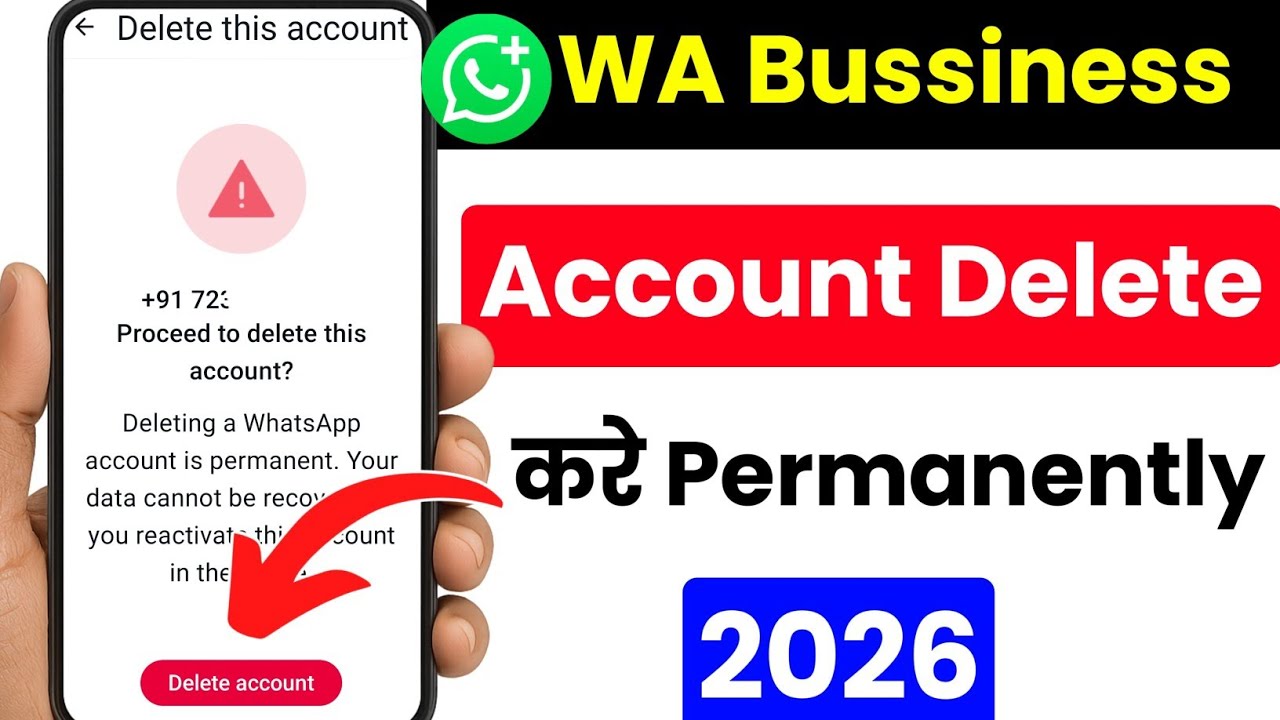 Whatsapp bussiness account delete kaise kare | How to delete Whatsapp bussiness account 