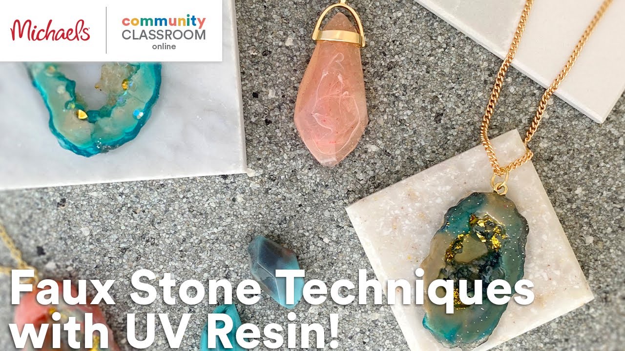 Online Class: Faux Stone Techniques with UV Resin! | Michaels