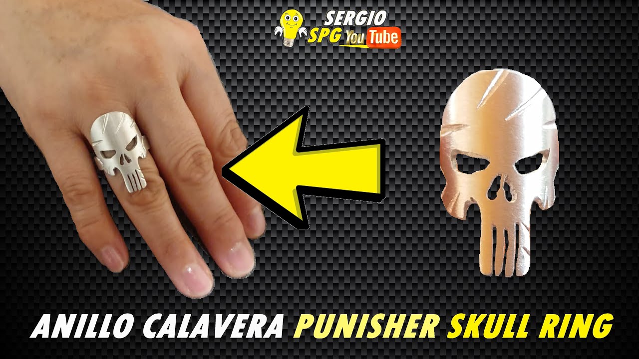 💀Como HACER un ANILLO PUNISHER Calavera de Aluminio 💀How to MAKE a RING PUNISHER SKULL from Aluminum