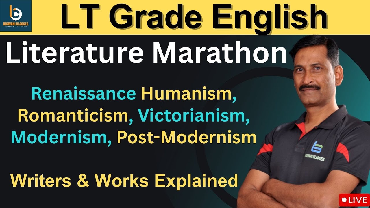 LT Grade English Literature | Renaissance to Post-Modernism | Writers & Works MCQs with Explanation