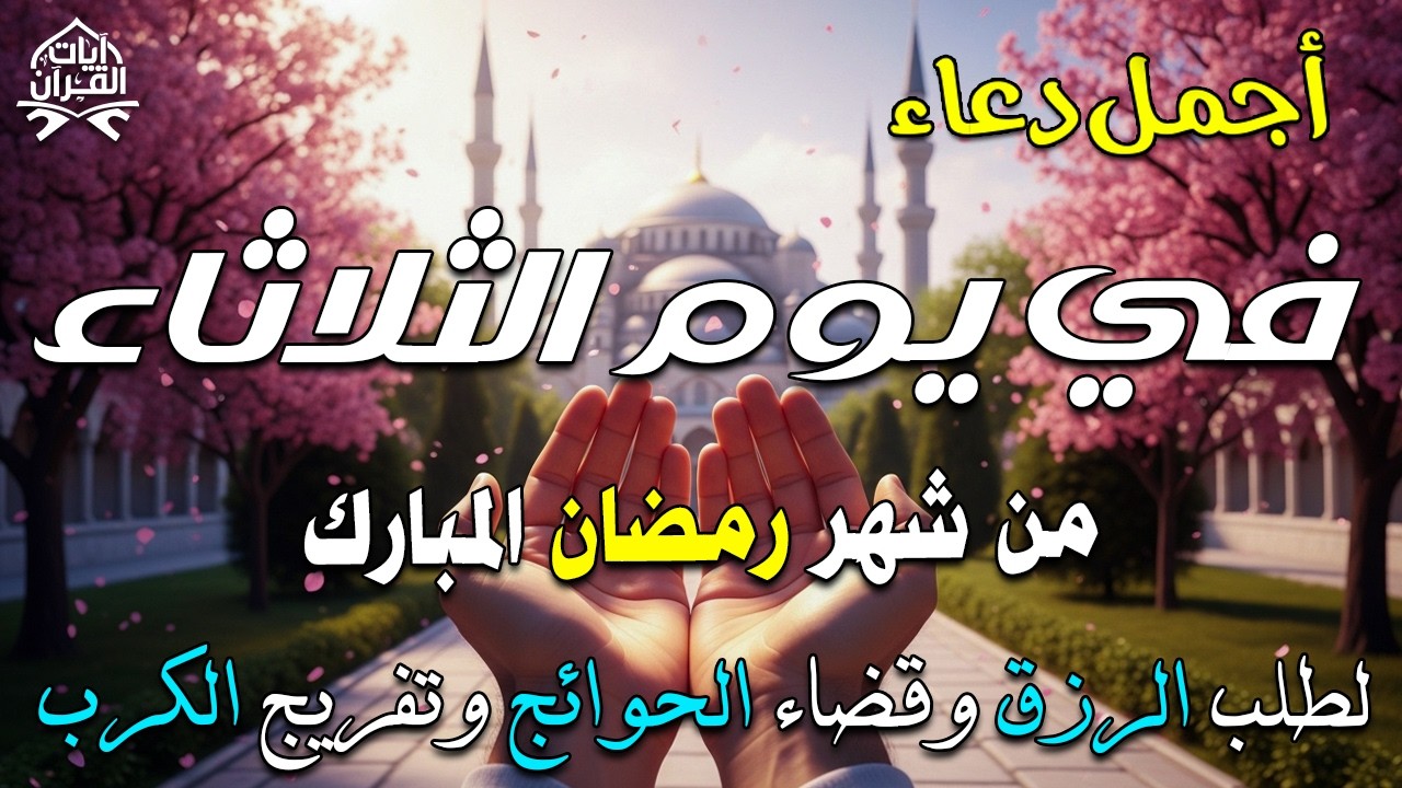 دعاء فى يوم الثلاثاء المستجاب دعاء فى يوم 6 من شهر رمضان للرزق والشفاء العاجل وقضاء الحوائج 🤲(4k)