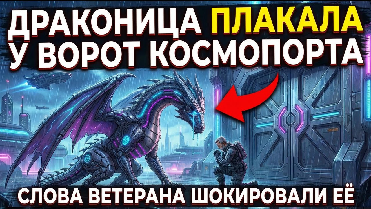 Драконица плакала у ворот космопорта — ветеран сказал 1 фразу, и её жизнь изменилась | HFY