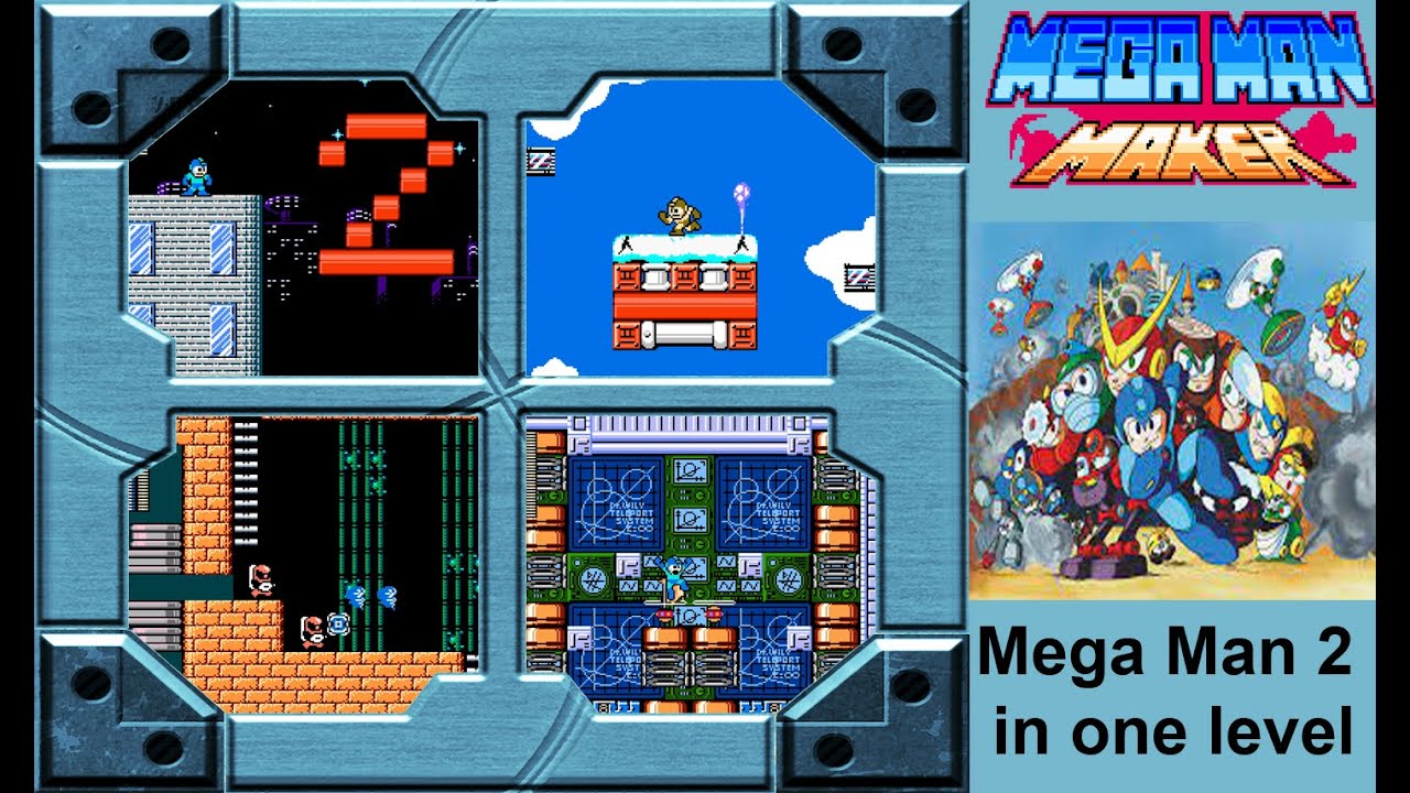 Mega Man Maker - Mega Man 2 in one level