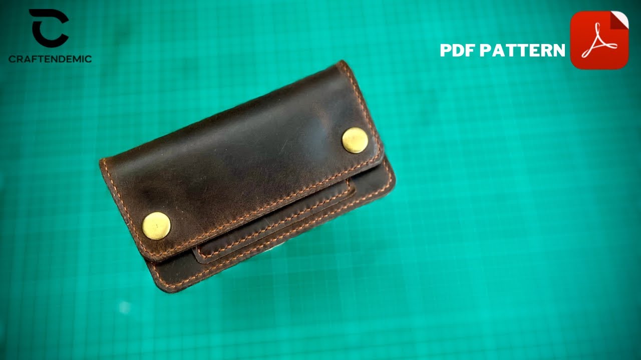 How to make MINIMALIST TRUCKER WALLET | membuat Dompet kulit handmade