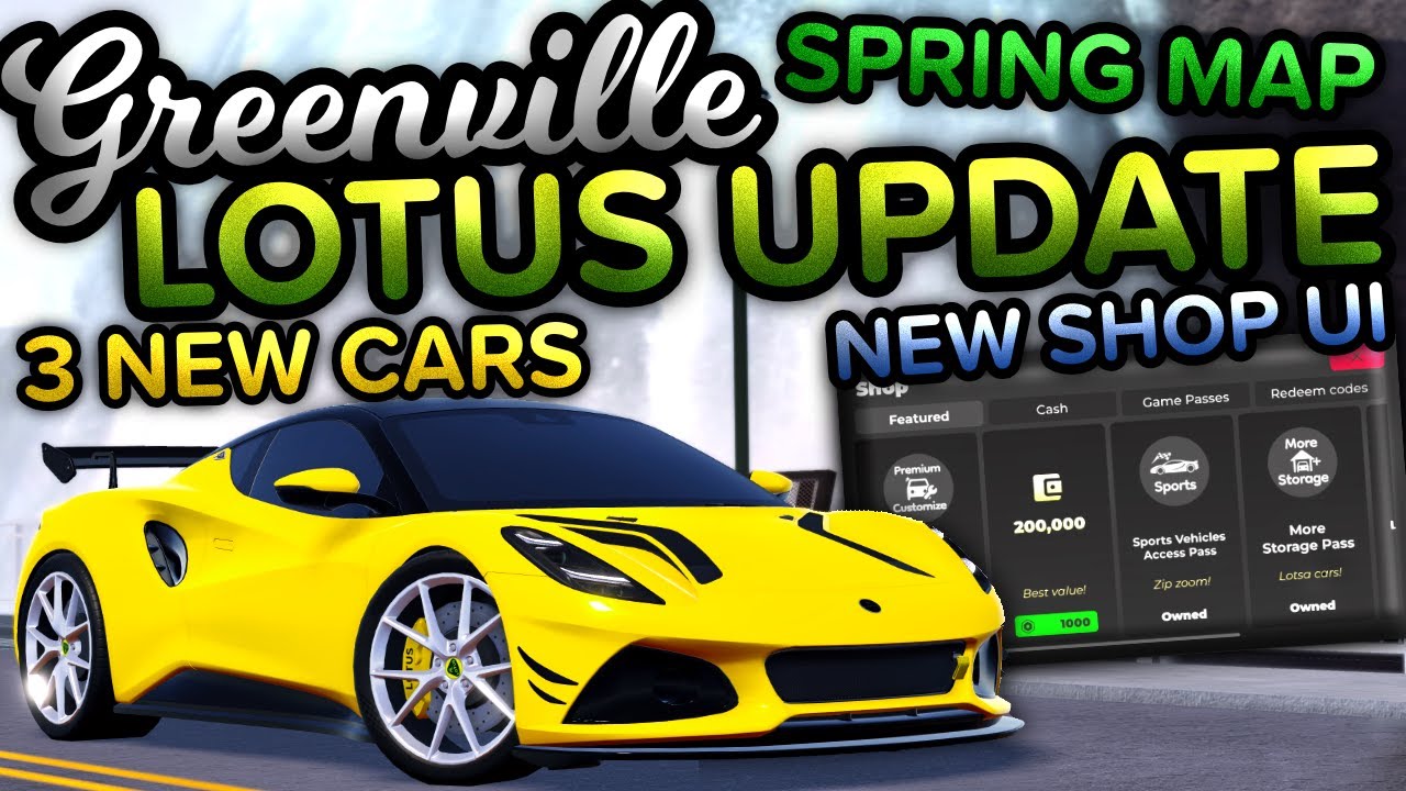 SPRING MAP, LOTUS LICENSE, NEW SHOP + MORE! | Roblox Greenville Update