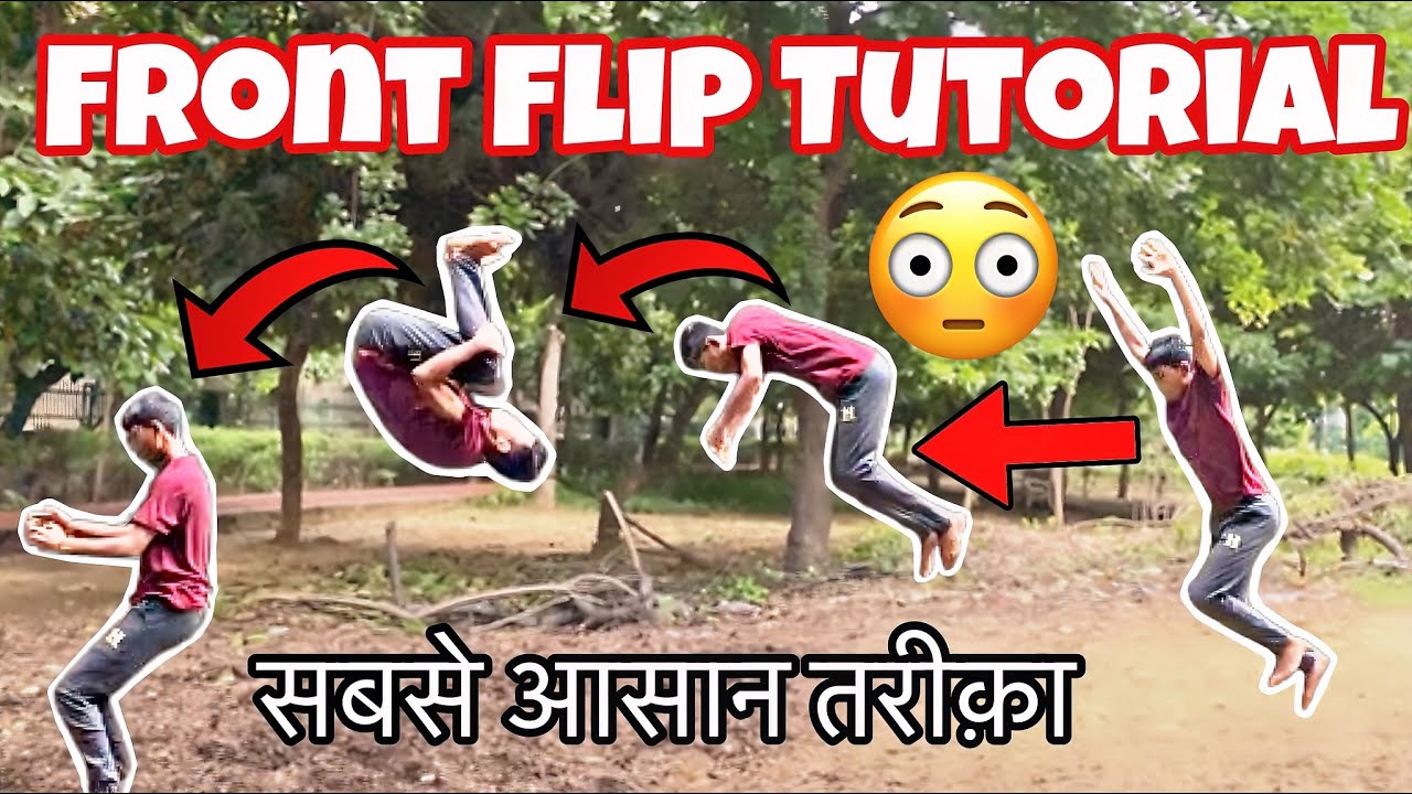 😰 8 मिनट में सीखें Front Flip❗️||😳सबसे आसान तरीका || How to do a front flip 🔥