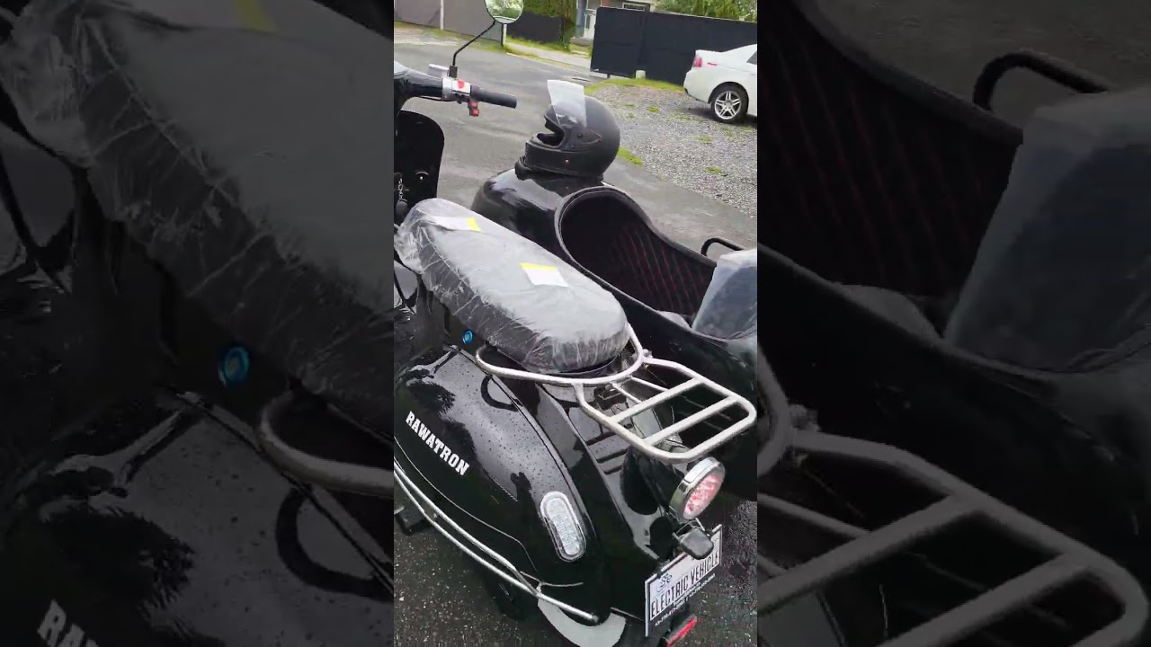 Electric scooter with sidecar #rawatron #mobility #ebike #classic #bikelife #vancouver #surrey #ev