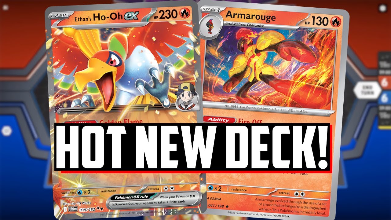 Ethan's Ho-Oh ex with Armarouge can QUICKLY POWER UP ANYTHING! - (Pokemon TCG Deck List + Matches)