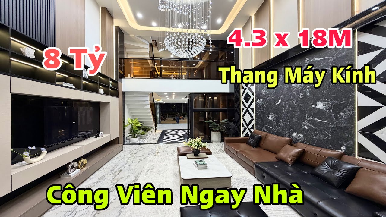 KHU ĐỒNG BỘ Đường 10M “ Tận Hưởng Công Viên “ Ngay Cạnh Nhà 4.3M x 18M 4 Lầu Thang Máy Kính 