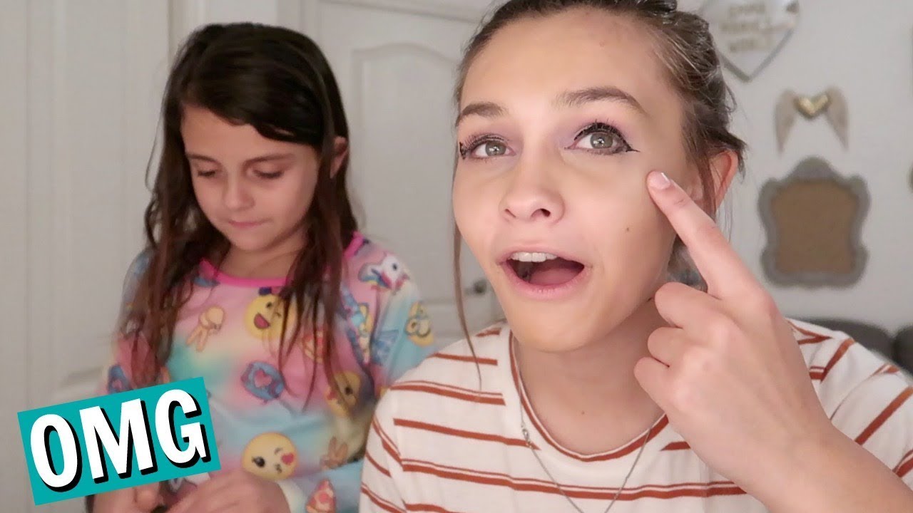 MY 8 YEAR OLD SISTER DOES MY MAKEUP!