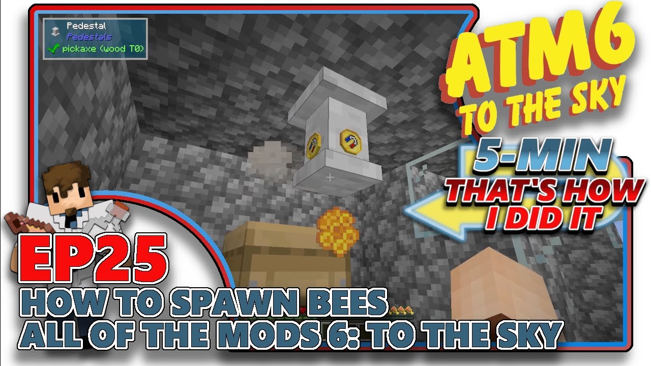 ATM6: TO THE SKY - How to Spawn Bees in ATM6: To The Sky - EP25