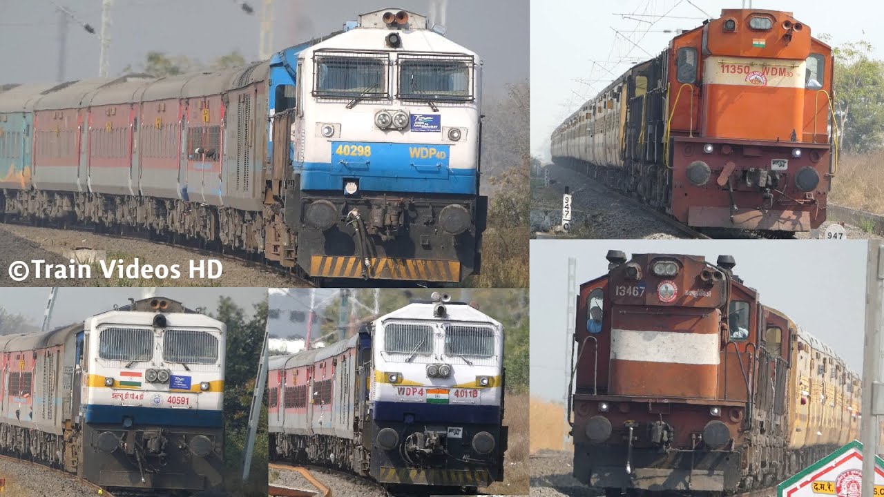 High Speed Diesel TRAINS | Twin ALCO & EMD Train at FULL Speed | Train Videos Indian Railways